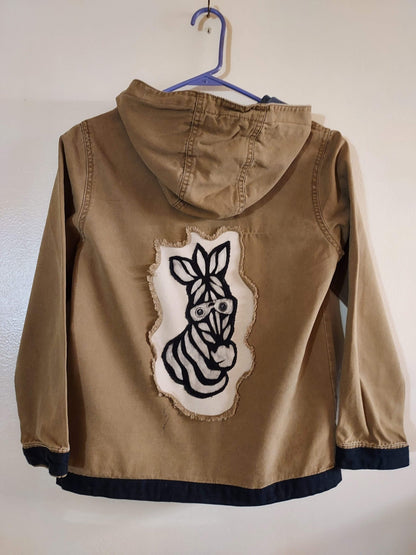 Lightweight Zebra Graphic Bleached Jacket