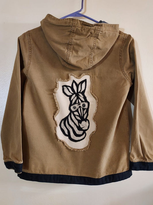 Lightweight Zebra Graphic Bleached Jacket