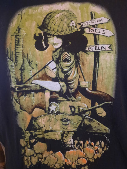 Re-Fashion tee Poncho: military theme