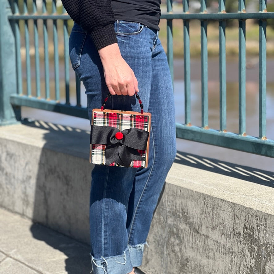 Tartan Plaid Bow Handbag