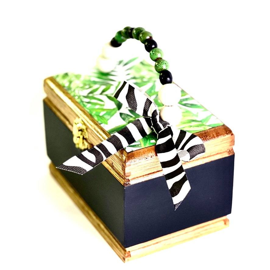 Tropical Palm Cigar Box Handbag