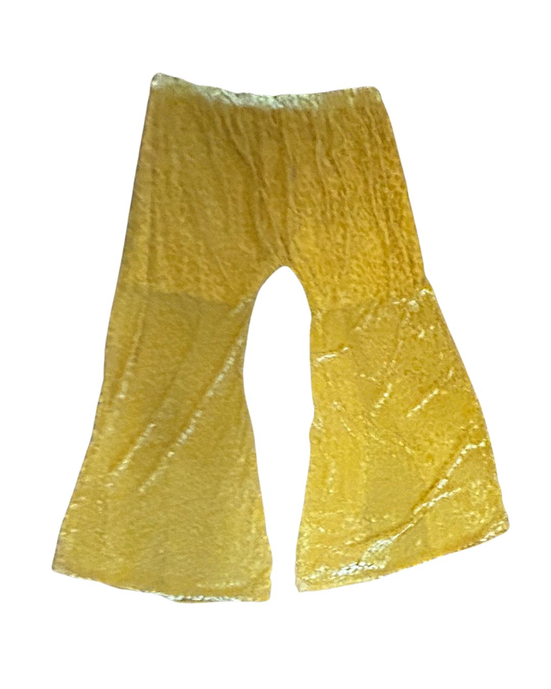 Upcycled Gold Shimmer Flare Pants by The Modern Alien, photo 5