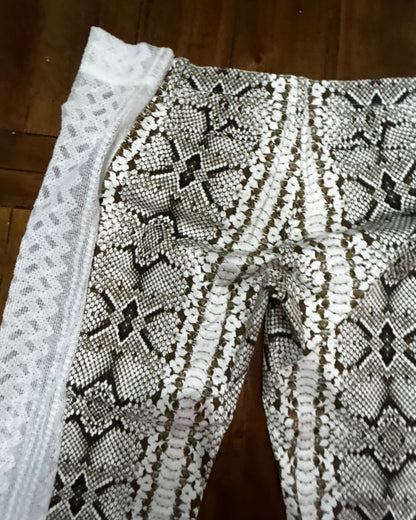 Upcycled Snake Print Flare Pants by The Modern Alien, photo 6