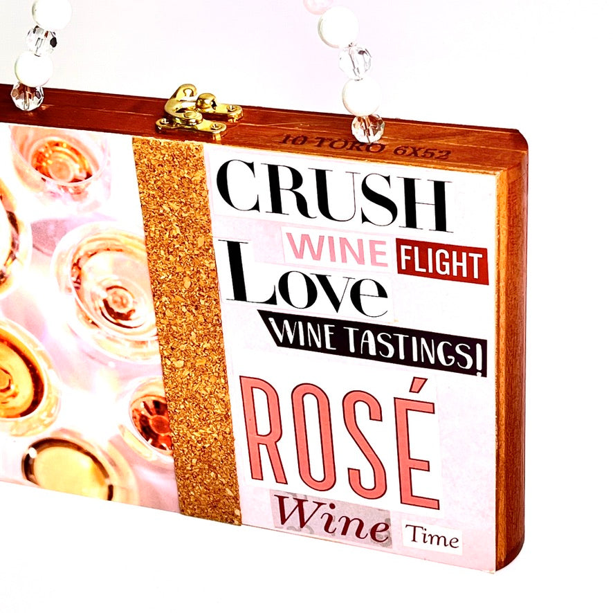 Rosé Wine Cigar Box Purse