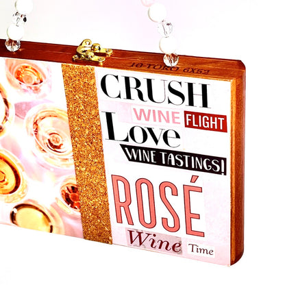 Rosé Wine Cigar Box Purse