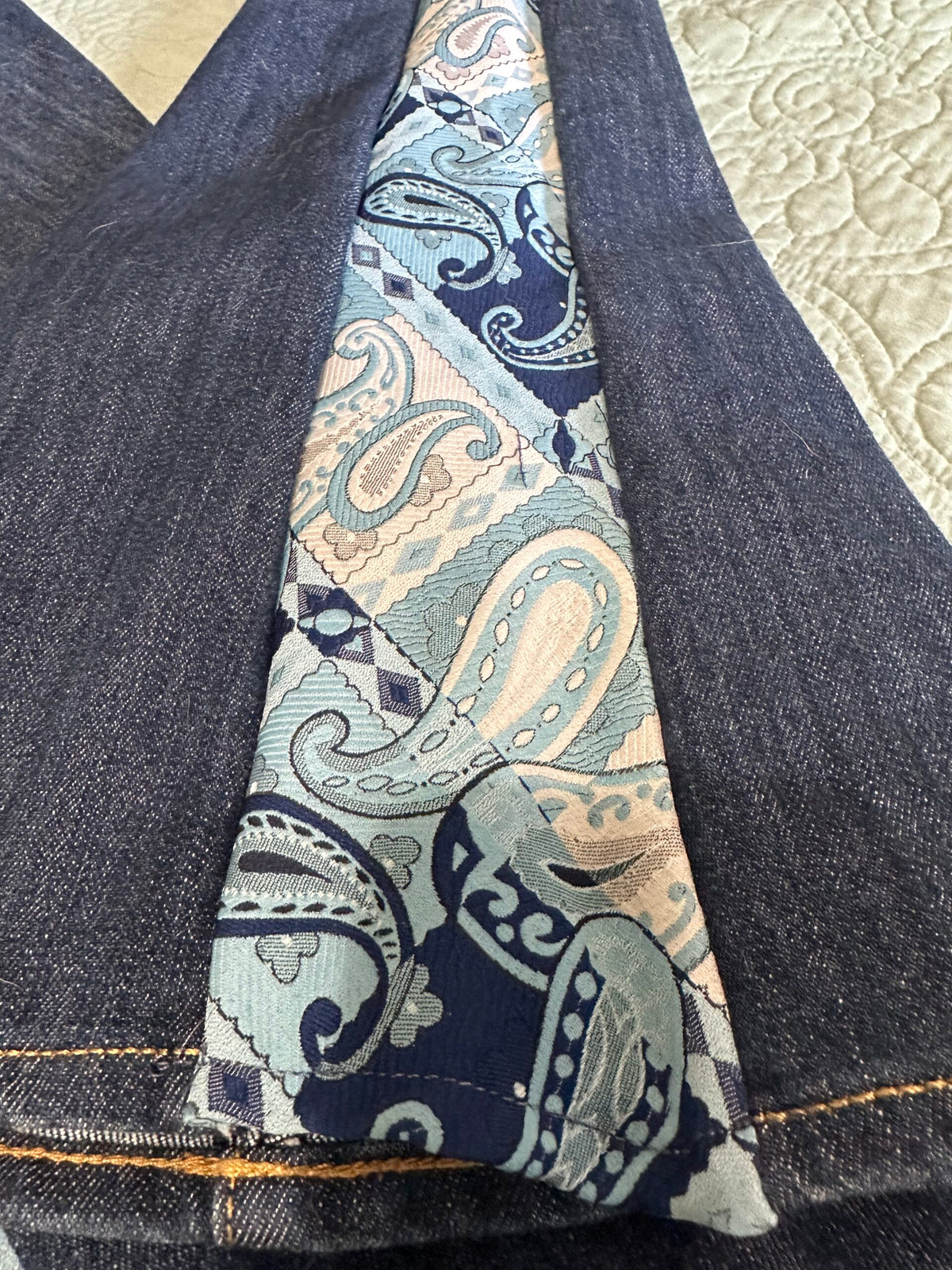 Vintage Gap jeans - bell bottoms made from vintage paisley tie