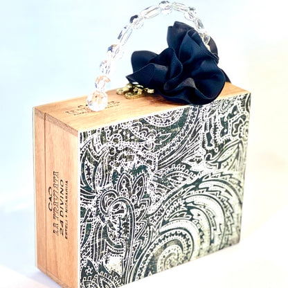 Black and White Paisley Handbag