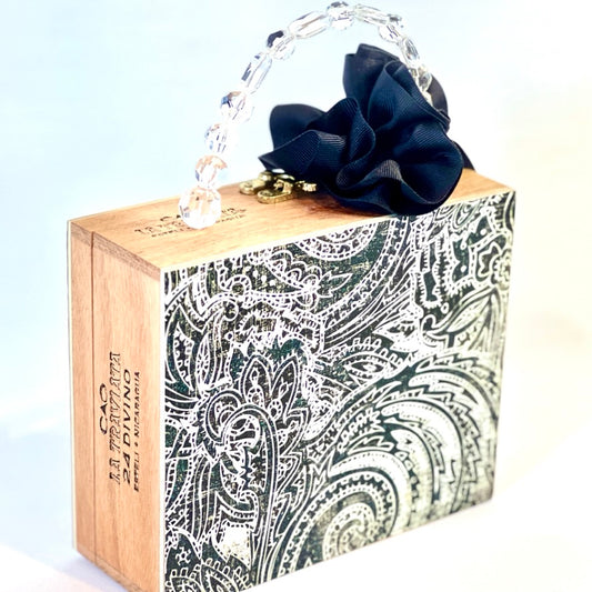 Black and White Paisley Handbag