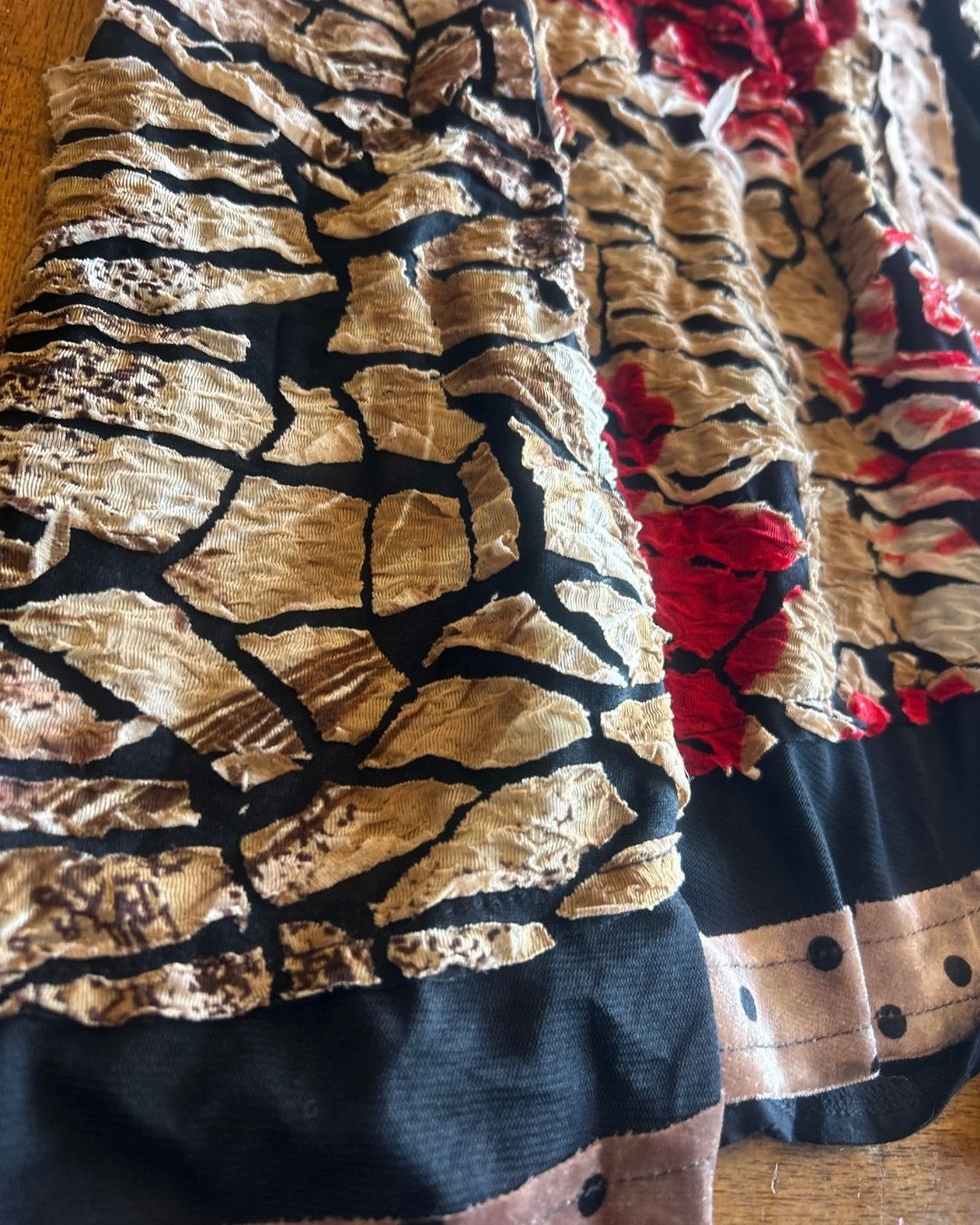 Crimson Bloom Babydoll Dress – One-of-a-Kind Handmade Upcycled Statement Piece