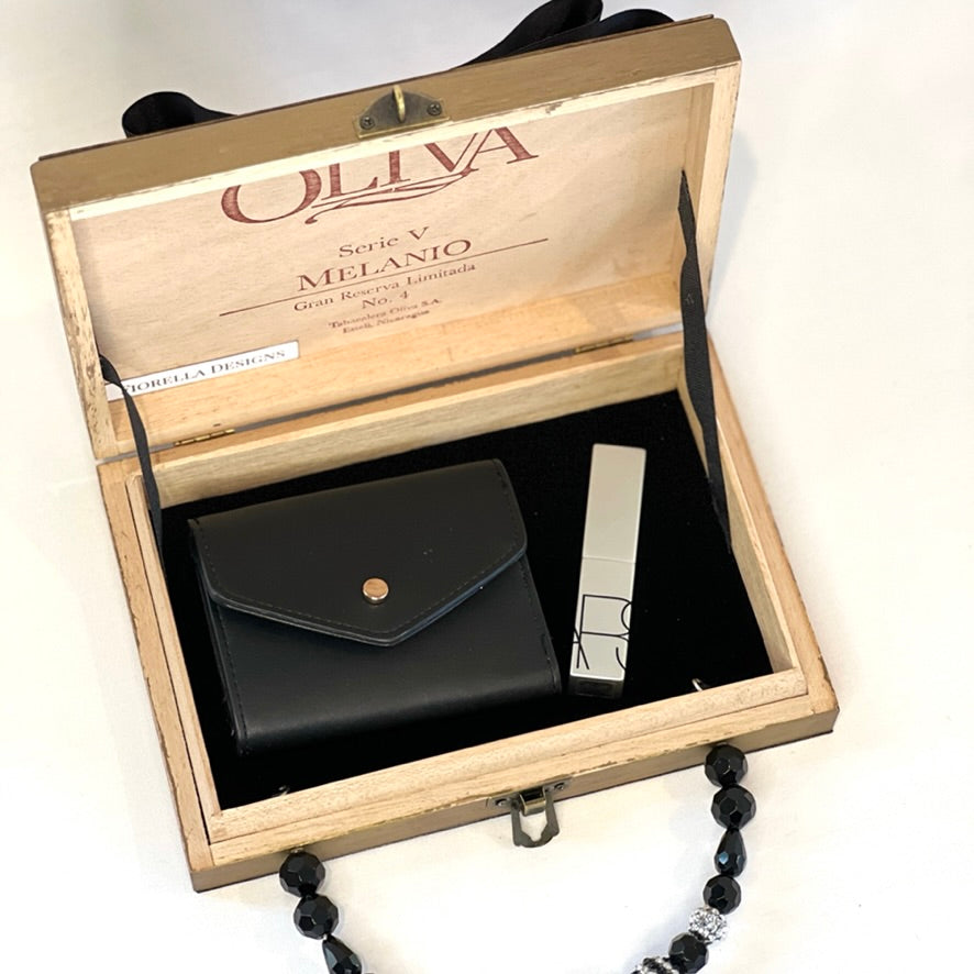 Black Bow Evening Bag