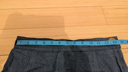 Reworked Upcyced Embroidered Denim Kangaroo Pocket Skirt