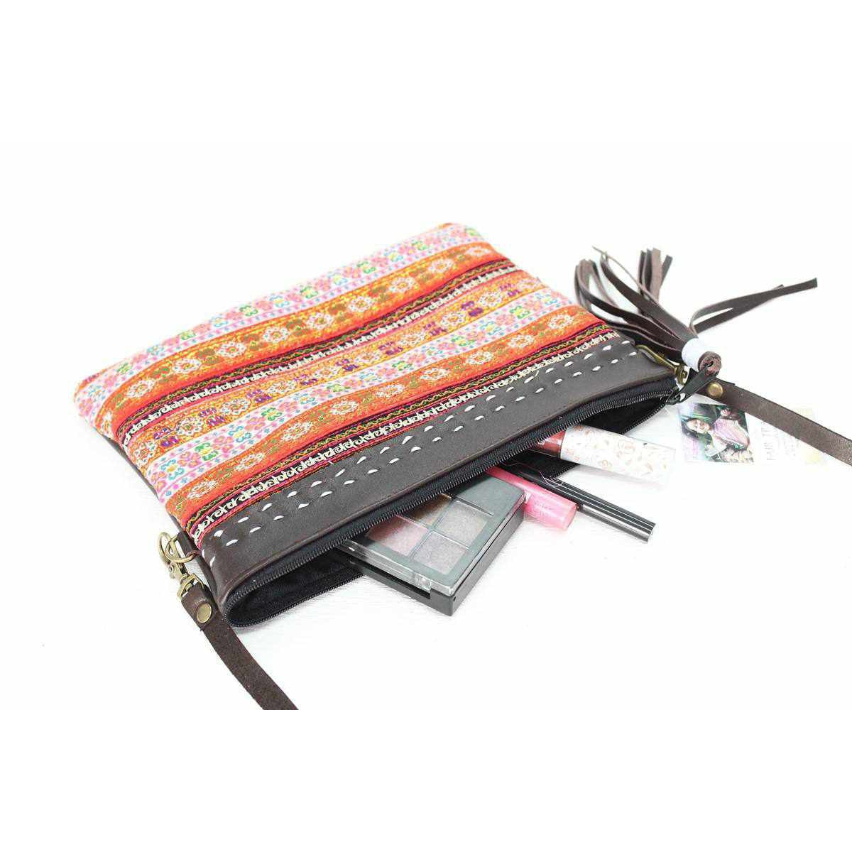 Upcycled Hmong Textile Crossbody Bag | One-of-a-Kind Artisan Bag – Thailand