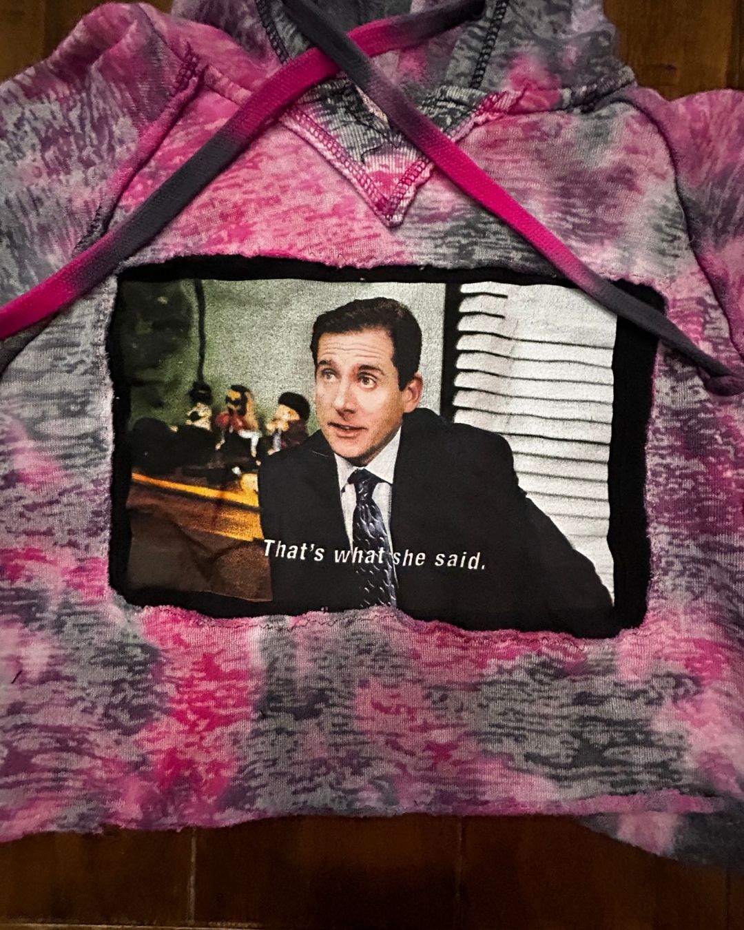 That's What She Said Painted Crop Hoodie by The Modern Alien, photo 7