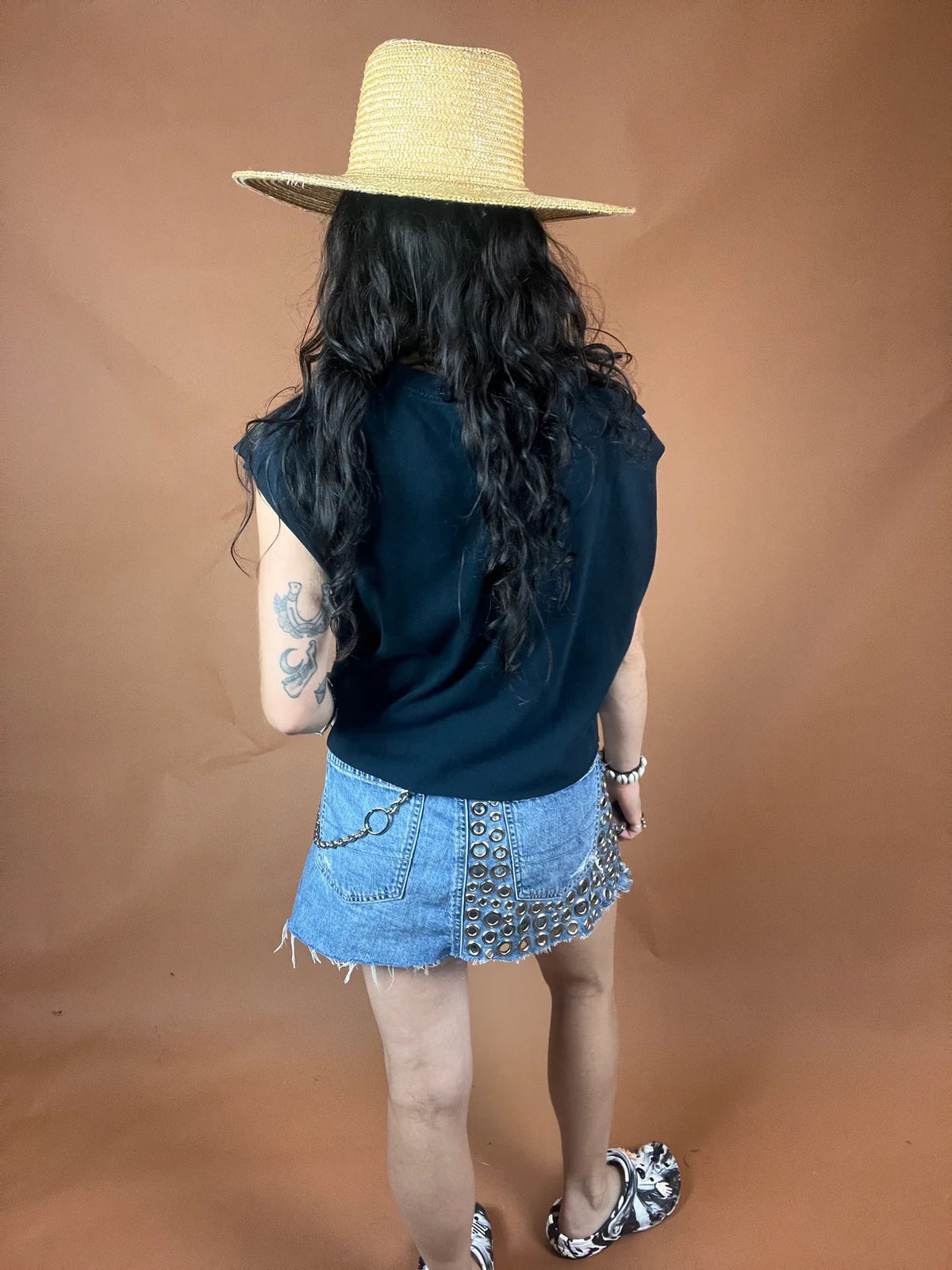 Grateful Dead Serape Striped Crop Tank Top