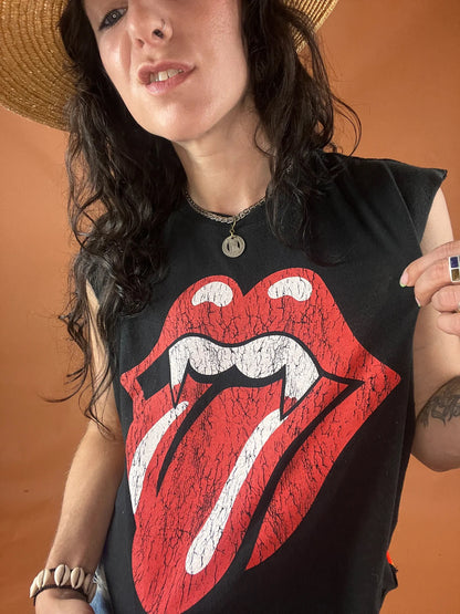 Rolling Stones Vampire Serape Crop Tank Top