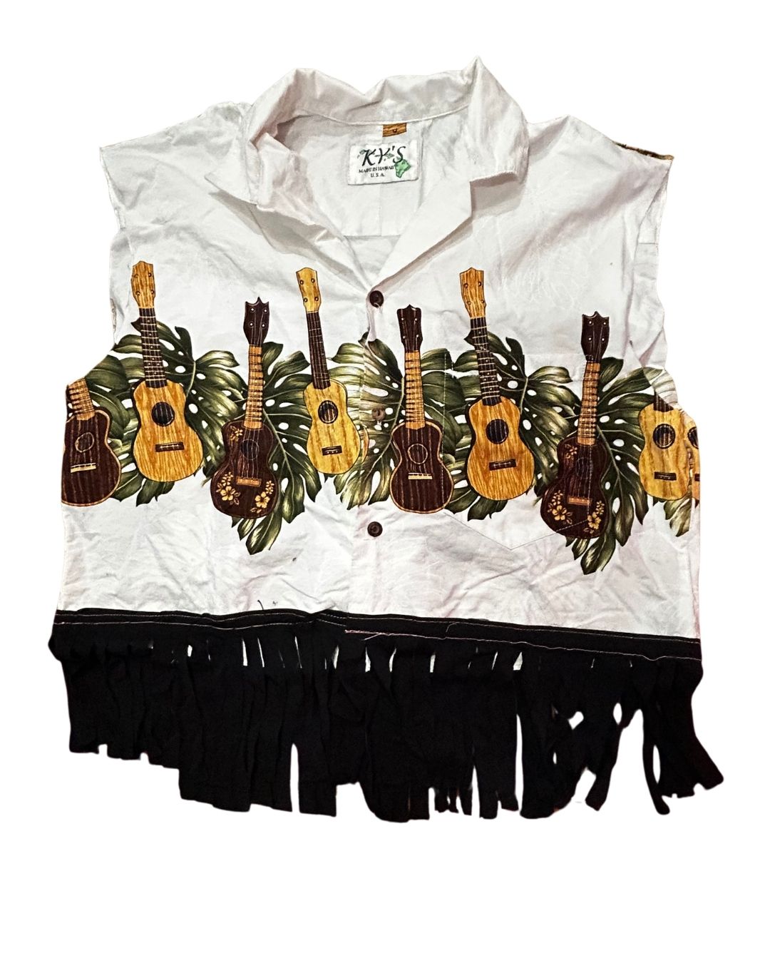 Island Strings Fringe Crop Top