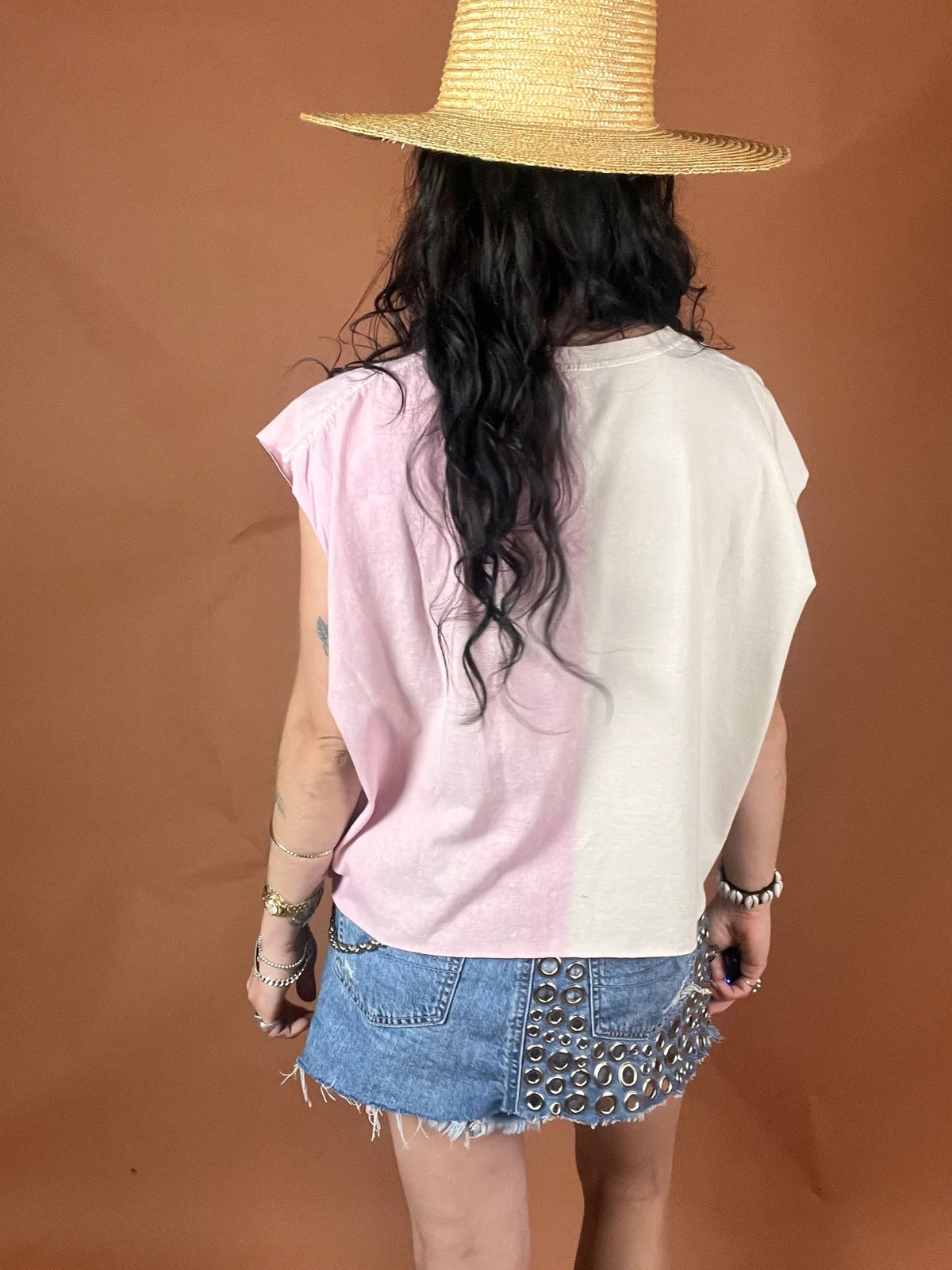 Def Leppard Serape Stripe Crop Tank Top