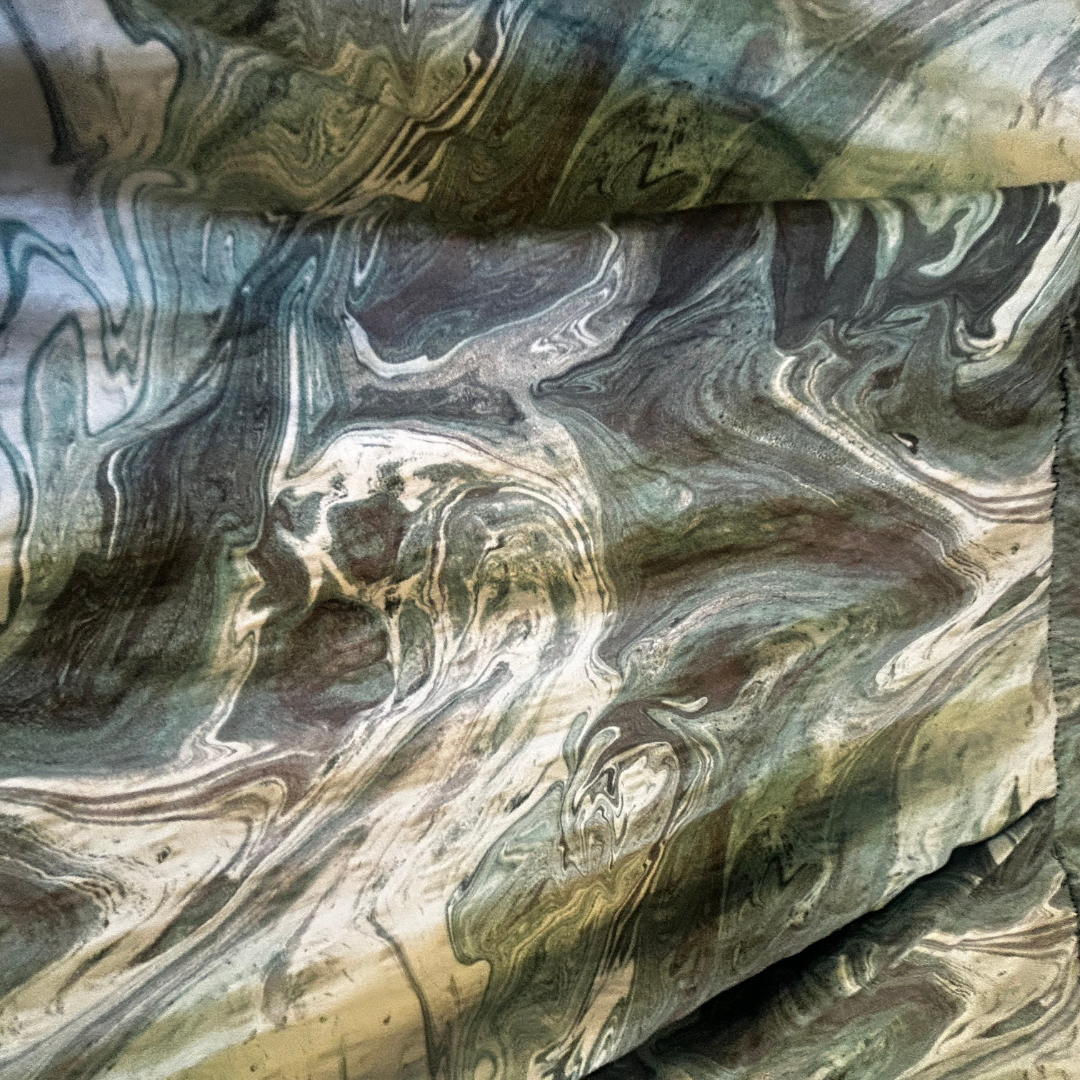 Marble Mirage Maxi Dress – One of a Kind Upcycled Statement Piece