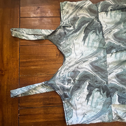 Marble Mirage Maxi Dress – One of a Kind Upcycled Statement Piece