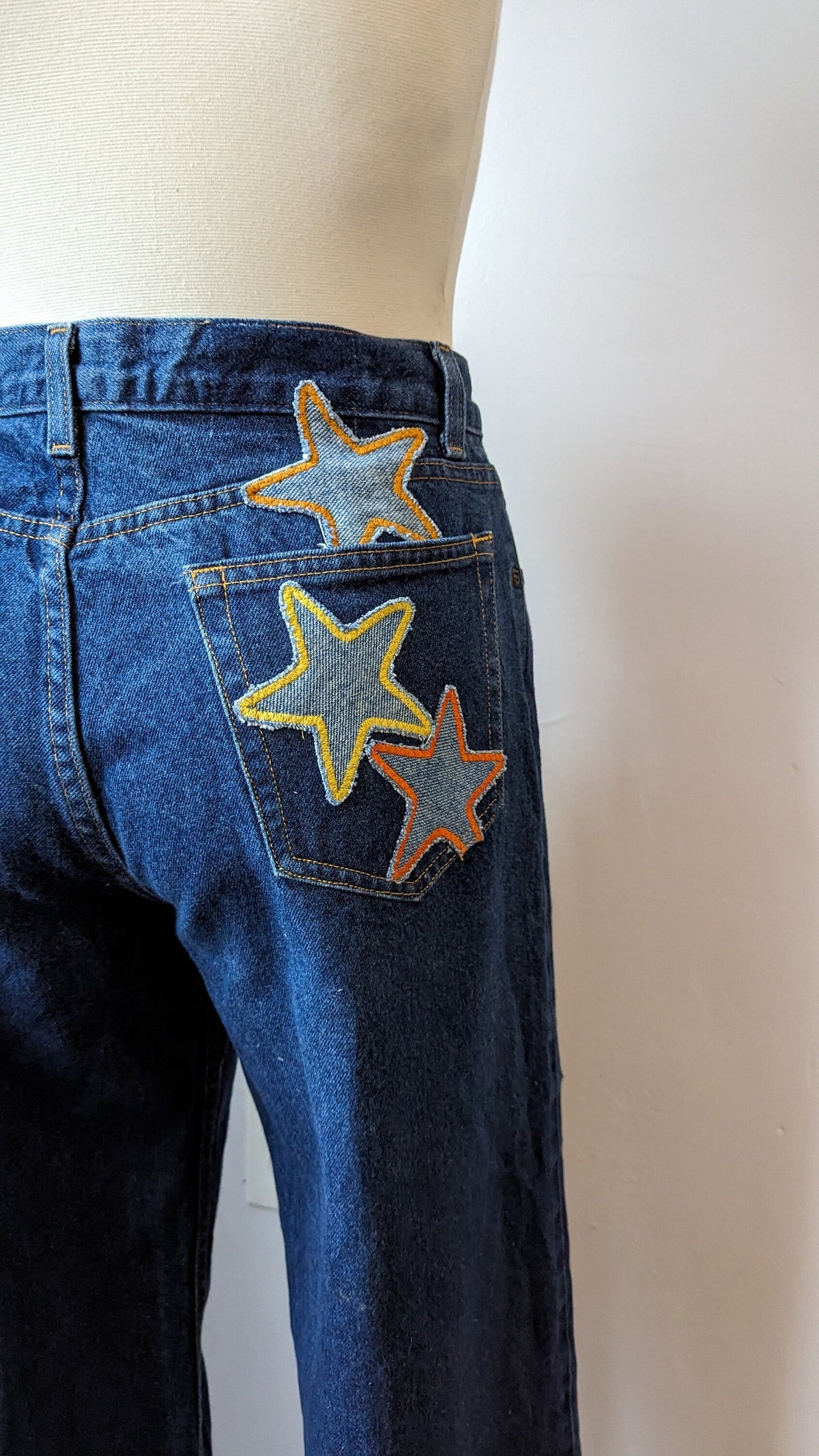 Dark Wash Patchwork Star Jeans by Sensible Slacks