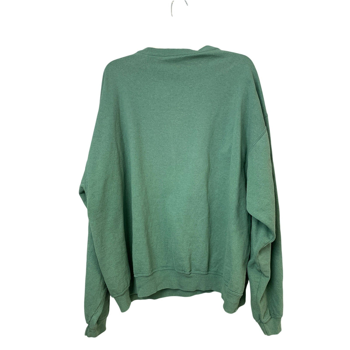 Upcycled Hand Printed Womens XL Save The Planet Earth Long Sleeve Sweatshirt