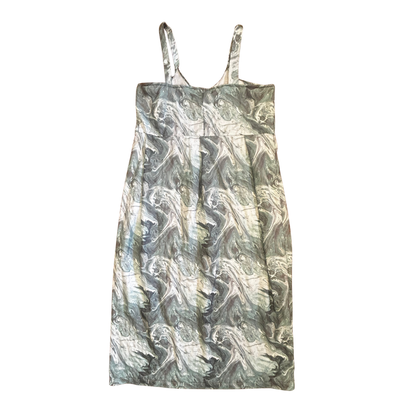 Marble Mirage Maxi Dress – One of a Kind Upcycled Statement Piece