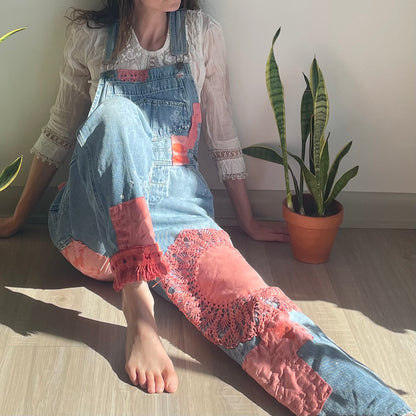 A woman sitting on the floor.