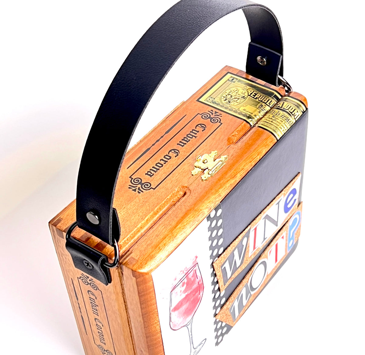Wine Theme Cigar Box Purse