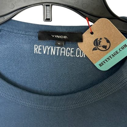 Upcycled Hand Printed Womens XL Save The Earth World Long Sleeve Crew Sweatshirt