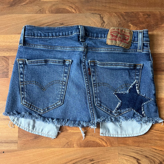 Levi's Low-rise Star Patchwork Mini Skirt | W: 31
