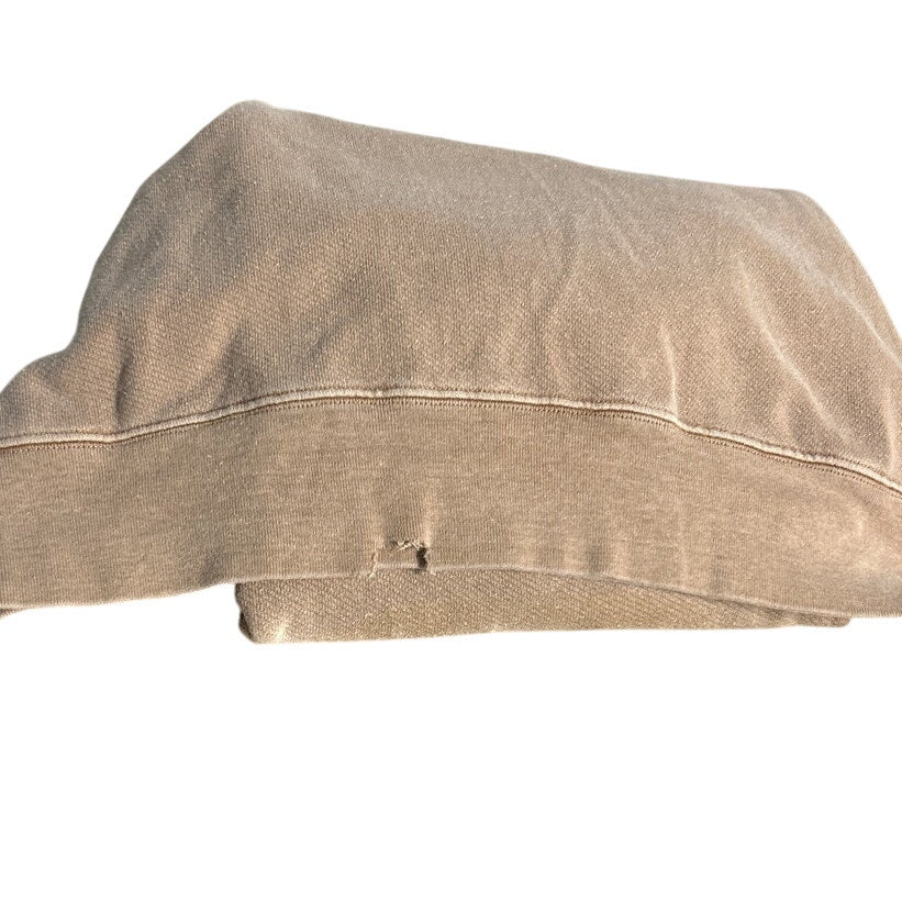 Poinsettia Flower Hand Printed Tan Sweatshirt by Revyntage, photo 6