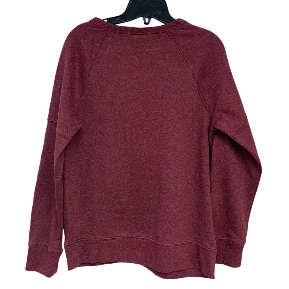 Upcycled Hand Printed Women XL Spodoleucus Oyster Mushroom PolyCotton Sweatshirt