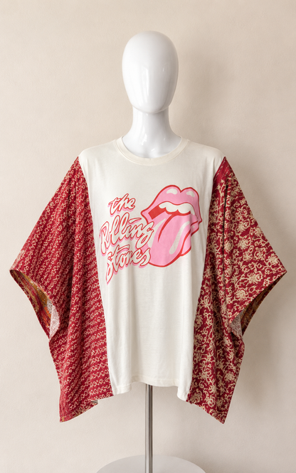 Rolling Stones Handmade Boho Poncho Top