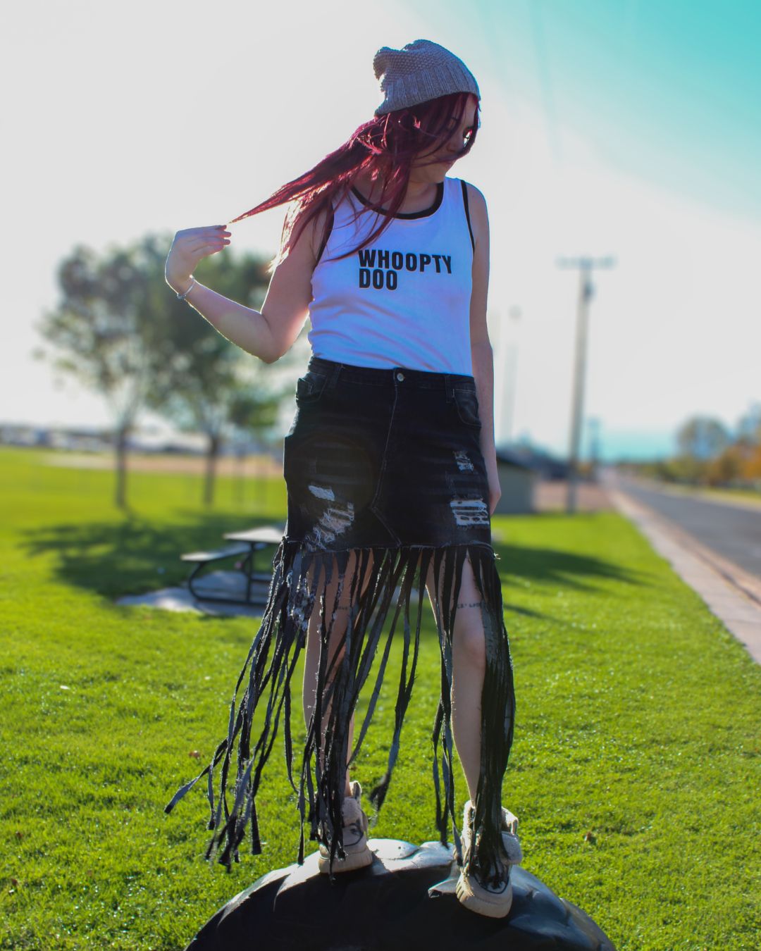 Whoopty Doo Graphic Tank Top by The Modern Alien, photo 4