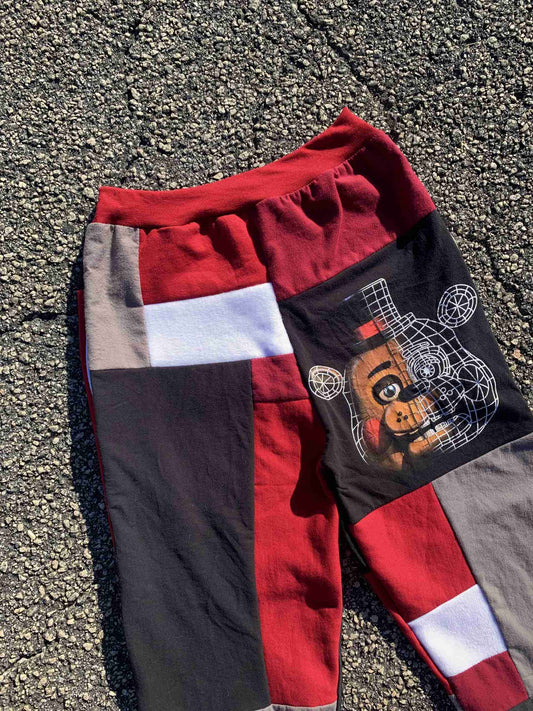 a pair of pants with a cartoon character on them.
