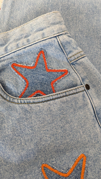Patchwork Star Jeans by Sensible Slacks