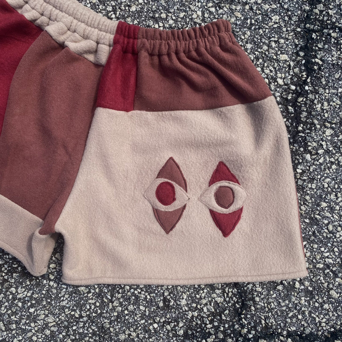 a close up of a pair of shorts on a surface.