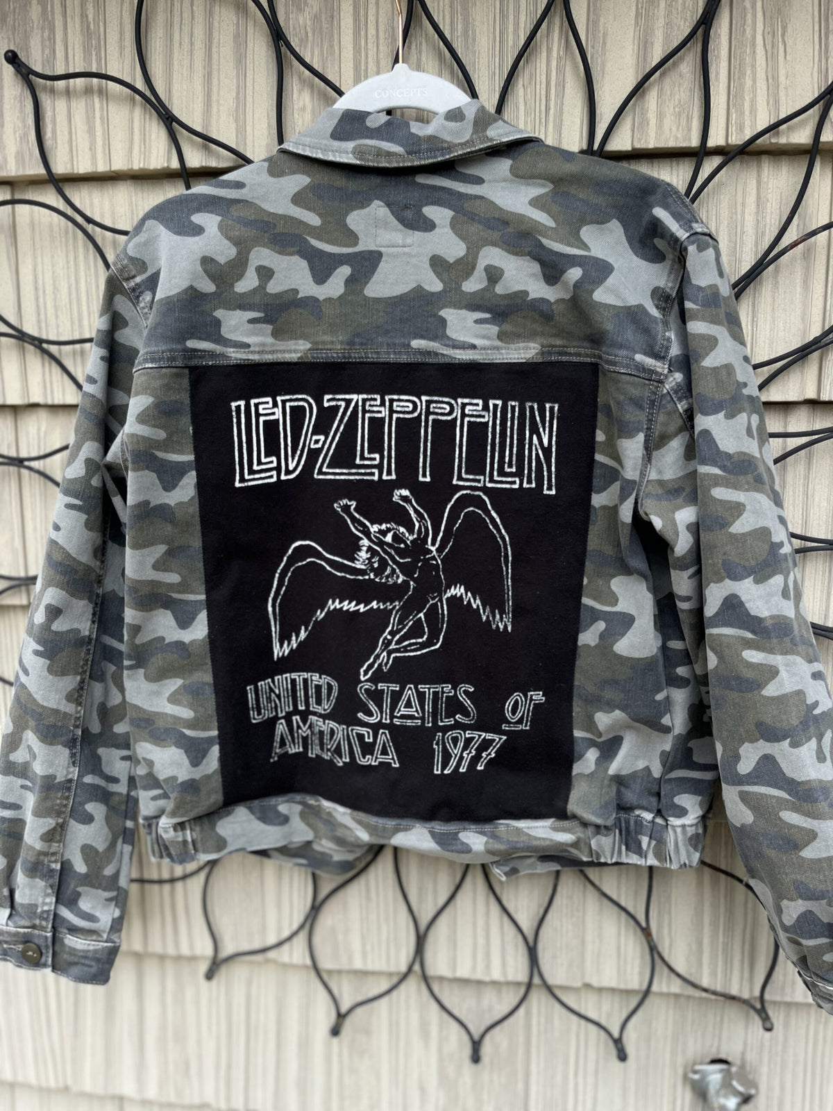 led zeppelin camo jacket.