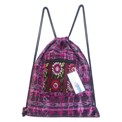 Salsa Upcycled Corte Backpack - Unique Guatemalan Handicraft
