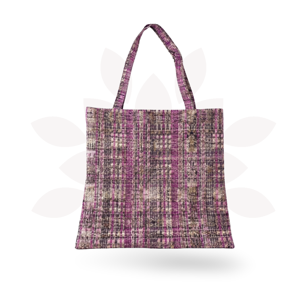 Upcycled Mayan Corte Tote Bag | Handmade Fair Trade Market Bag - Guatemala