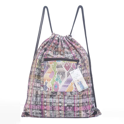 Salsa Upcycled Corte Backpack - Unique Guatemalan Handicraft