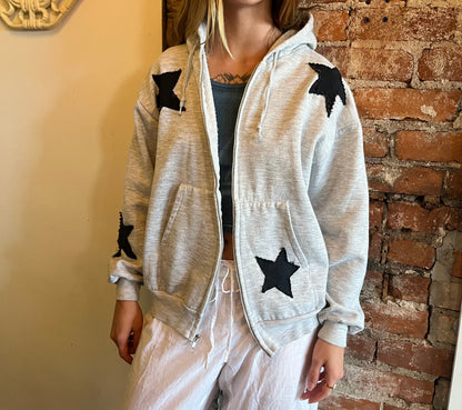 Starry Vintage Zip-Up Hoodie | Women's M