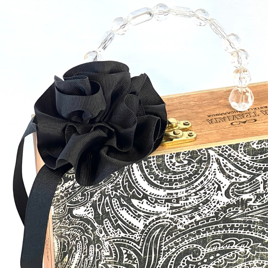 Black and White Paisley Handbag
