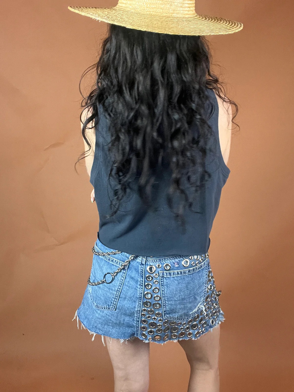 The Who Side Striped Crop Tank Top