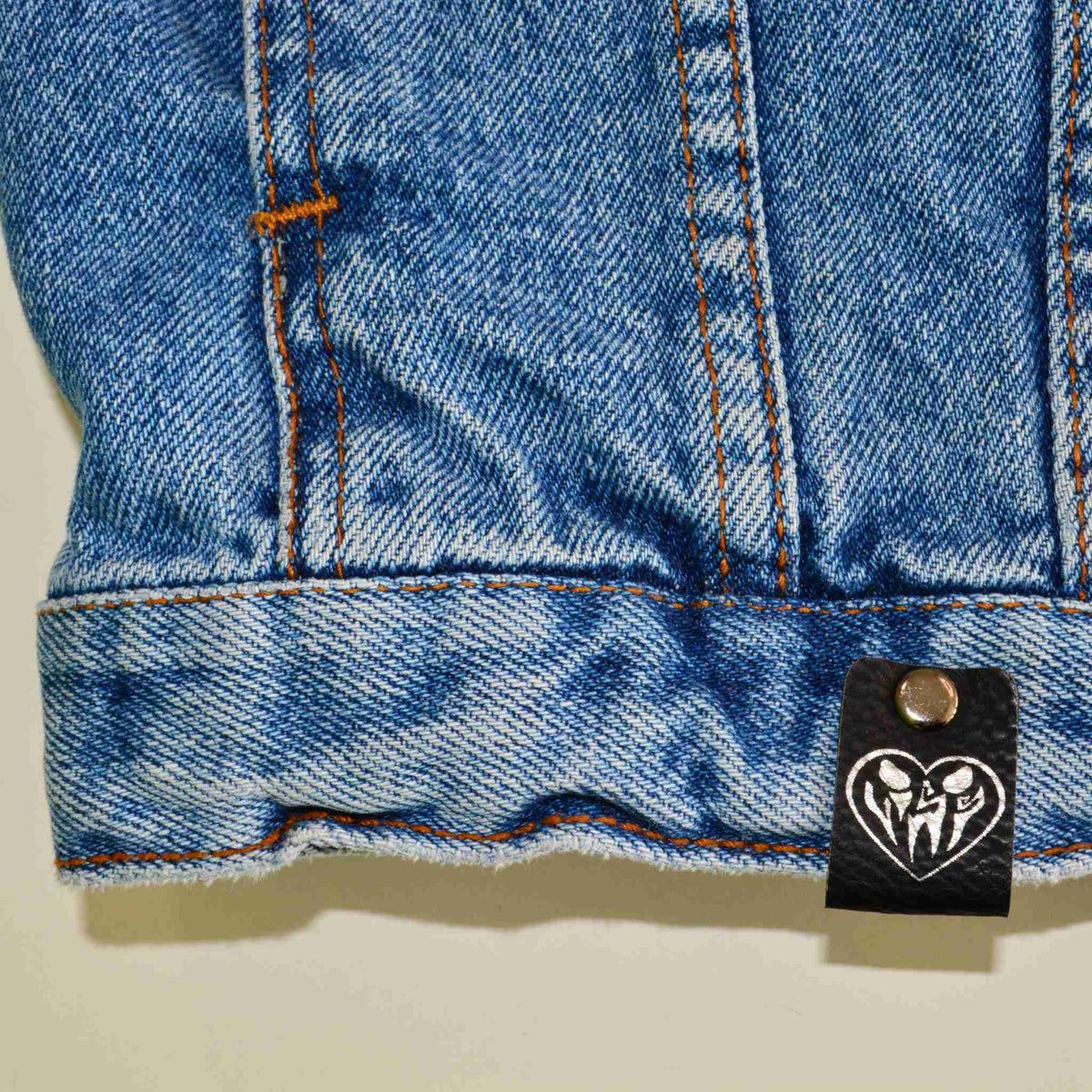 a tag on the back of a pair of jeans.