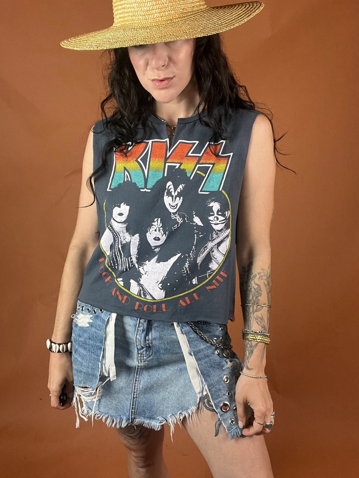 KISS Serape Stripe Crop Tank Top