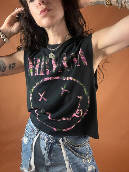 Nirvana Serape Stripe Crop Tank Top