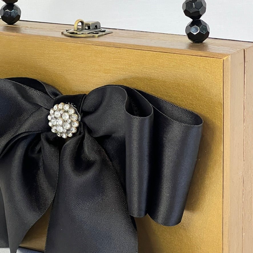 Black Bow Evening Bag