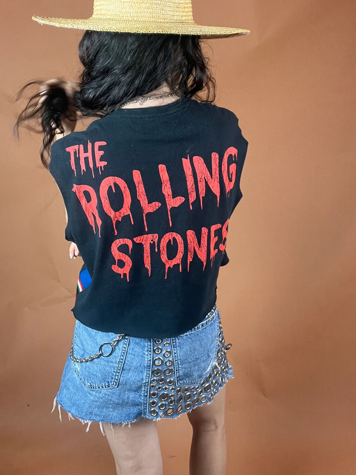 Rolling Stones Vampire Serape Crop Tank Top