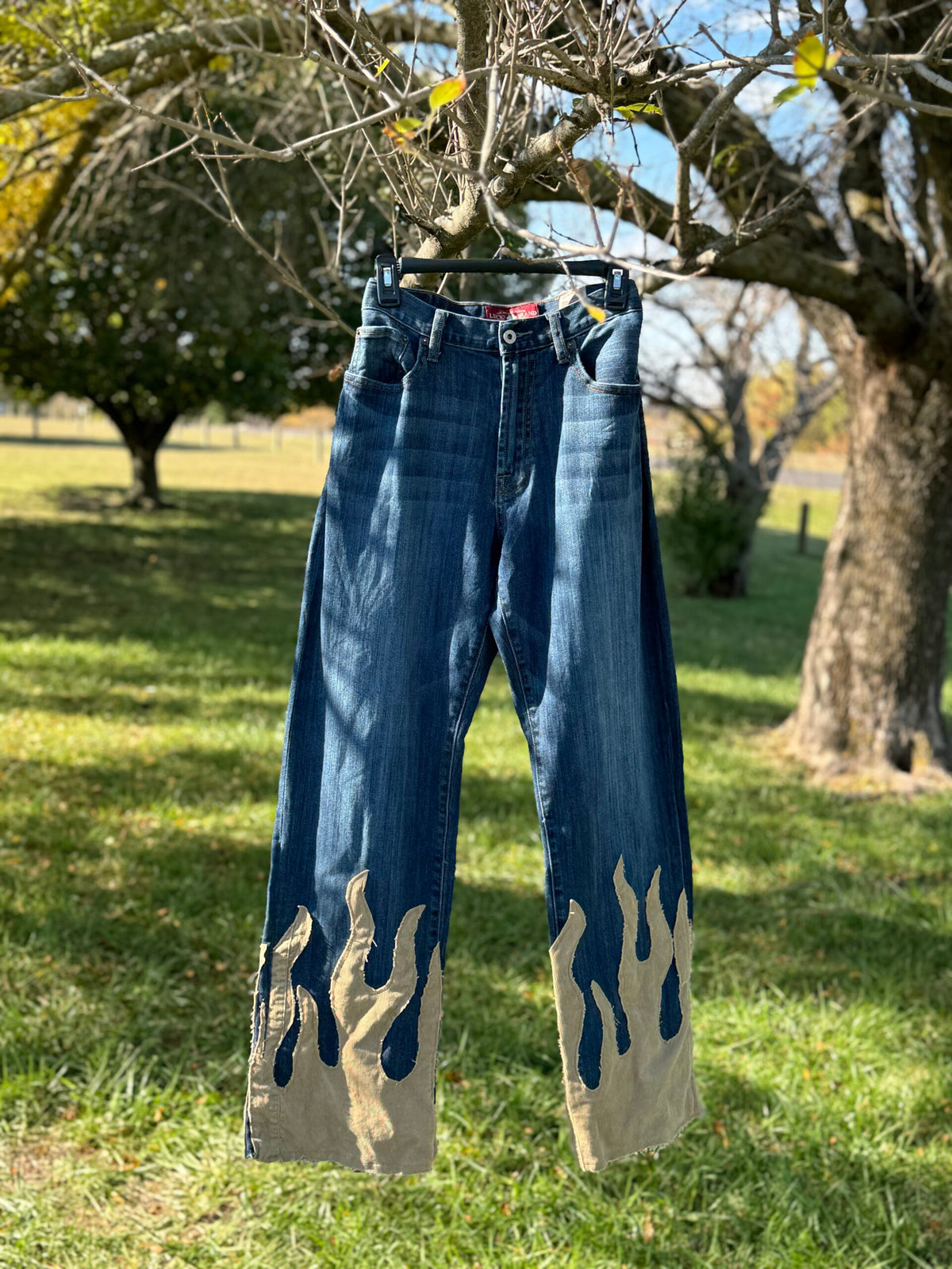 Luck in Flames Wide Leg Jeans